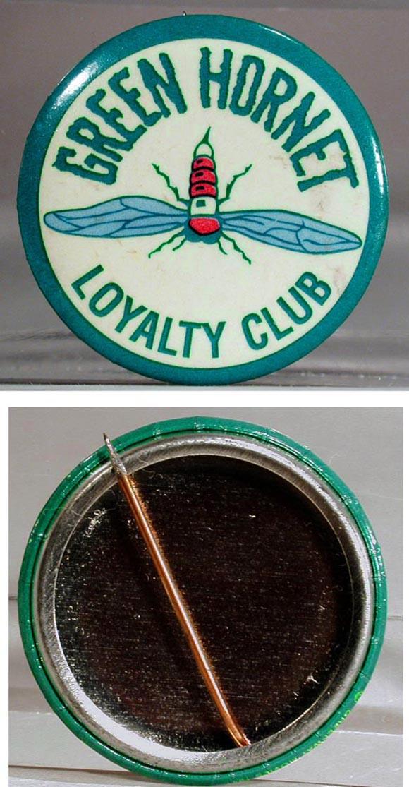1941 Green Hornet Loyalty Club Celluloid Button